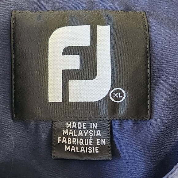 FootJoy Windshirt Mens XL Dark Blue Short Sleeve Golf Pullover FLAW - Picture 3 of 12